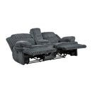  Manufacturer Color_Dark grey -- Goodland 9577DG-2 Double Reclining Love Seat with Center Console IMAGE 4