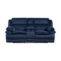  Manufacturer Color_Blue -- Goodland 9577BU-2 Double Reclining Love Seat with Center Console IMAGE 1
