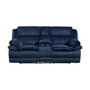  Manufacturer Color_Blue -- Goodland 9577BU-2 Double Reclining Love Seat with Center Console IMAGE 1