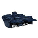  Manufacturer Color_Blue -- Goodland 9577BU-2 Double Reclining Love Seat with Center Console IMAGE 4