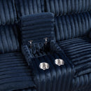  Manufacturer Color_Blue -- Goodland 9577BU-2 Double Reclining Love Seat with Center Console IMAGE 5