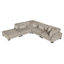  Manufacturer Color_Taupe -- Traverse 8555GB*5OT 5 pc Modular Sectional with Ottoman IMAGE 1