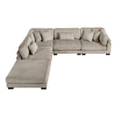  Manufacturer Color_Taupe -- Traverse 8555GB*5OT 5 pc Modular Sectional with Ottoman IMAGE 2