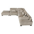  Manufacturer Color_Taupe -- Traverse 8555GB*5OT 5 pc Modular Sectional with Ottoman IMAGE 3