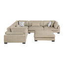  Manufacturer Color_Brown -- Homelegance Tinley Fabric 6 pc Sectional IMAGE 2
