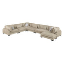  Manufacturer Color_Brown -- Homelegance Tinley Fabric 6 pc Sectional IMAGE 1