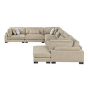  Manufacturer Color_Brown -- Homelegance Tinley Fabric 6 pc Sectional IMAGE 3