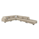  Manufacturer Color_Brown -- Homelegance Tinley Fabric 6 pc Sectional IMAGE 1