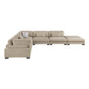  Manufacturer Color_Brown -- Homelegance Tinley Fabric 6 pc Sectional IMAGE 2