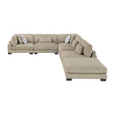  Manufacturer Color_Brown -- Homelegance Tinley Fabric 6 pc Sectional IMAGE 3