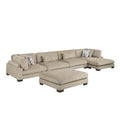  Manufacturer Color_Brown -- Homelegance Tinley Fabric 5 pc Sectional IMAGE 1