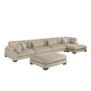  Manufacturer Color_Brown -- Homelegance Tinley Fabric 5 pc Sectional IMAGE 1