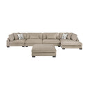  Manufacturer Color_Brown -- Homelegance Tinley Fabric 5 pc Sectional IMAGE 2
