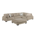  Manufacturer Color_Brown -- Homelegance Tinley Fabric 5 pc Sectional IMAGE 1