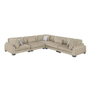  Manufacturer Color_Brown -- Homelegance Tinley Fabric 5 pc Sectional IMAGE 1