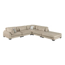  Manufacturer Color_Brown -- Homelegance Tinley Fabric 5 pc Sectional IMAGE 1
