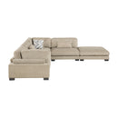  Manufacturer Color_Brown -- Homelegance Tinley Fabric 5 pc Sectional IMAGE 2