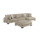  Manufacturer Color_Brown -- Homelegance Tinley Fabric 4 pc Sectional IMAGE 1