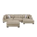  Manufacturer Color_Brown -- Homelegance Tinley Fabric 4 pc Sectional IMAGE 2
