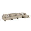  Manufacturer Color_Brown -- Homelegance Tinley Fabric 4 pc Sectional IMAGE 1