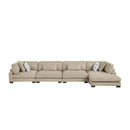  Manufacturer Color_Brown -- Homelegance Tinley Fabric 4 pc Sectional IMAGE 2