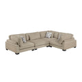  Manufacturer Color_Brown -- Homelegance Tinley Fabric 4 pc Sectional IMAGE 1