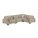  Manufacturer Color_Brown -- Homelegance Tinley Fabric 4 pc Sectional IMAGE 1