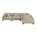  Manufacturer Color_Brown -- Homelegance Tinley Fabric 4 pc Sectional IMAGE 2