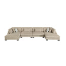 Manufacturer Color_Brown -- Homelegance Tinley Fabric 4 pc Sectional IMAGE 2