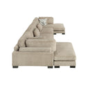  Manufacturer Color_Brown -- Homelegance Tinley Fabric 4 pc Sectional IMAGE 3