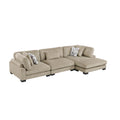  Manufacturer Color_Brown -- Homelegance Tinley Fabric 3 pc Sectional IMAGE 1