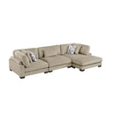  Manufacturer Color_Brown -- Homelegance Tinley Fabric 3 pc Sectional IMAGE 1
