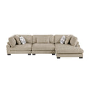  Manufacturer Color_Brown -- Homelegance Tinley Fabric 3 pc Sectional IMAGE 2