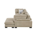  Manufacturer Color_Brown -- Homelegance Tinley Fabric 3 pc Sectional IMAGE 4