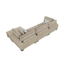  Manufacturer Color_Brown -- Homelegance Tinley Fabric 3 pc Sectional IMAGE 5