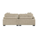 Manufacturer Color_Brown -- Homelegance Tinley Stationary Fabric Loveseat IMAGE 3