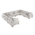 Manufacturer Color_Beige -- Tinley 9555BEG*84CR4AC 8 pc Modular Sectional IMAGE 1