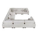  Manufacturer Color_Beige -- Tinley 9555BEG*84CR4AC 8 pc Modular Sectional IMAGE 3
