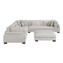  Manufacturer Color_Beige -- Tinley 9555BEG*63CR2ACOT 6 pc Modular Sectional with Ottoman IMAGE 2