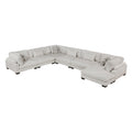  Manufacturer Color_Beige -- Tinley 9555BEG*62CR3ACVC 6 pc Modular Sectional with Chaise IMAGE 1