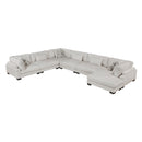  Manufacturer Color_Beige -- Tinley 9555BEG*62CR3ACVC 6 pc Modular Sectional with Chaise IMAGE 1