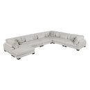  Manufacturer Color_Beige -- Tinley 9555BEG*62CR3ACVC 6 pc Modular Sectional with Chaise IMAGE 2