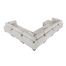  Manufacturer Color_Beige -- Tinley 9555BEG*62CR3ACVC 6 pc Modular Sectional with Chaise IMAGE 8