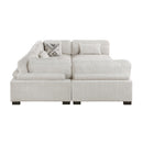 Manufacturer Color_Beige -- Tinley 9555BEG*62CR3ACOT 6 pc Modular Sectional with Ottoman IMAGE 11