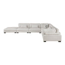  Manufacturer Color_Beige -- Tinley 9555BEG*62CR3ACOT 6 pc Modular Sectional with Ottoman IMAGE 4