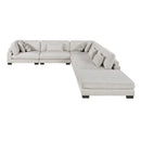 Manufacturer Color_Beige -- Tinley 9555BEG*62CR3ACOT 6 pc Modular Sectional with Ottoman IMAGE 5
