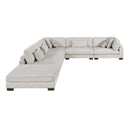  Manufacturer Color_Beige -- Tinley 9555BEG*62CR3ACOT 6 pc Modular Sectional with Ottoman IMAGE 6