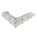  Manufacturer Color_Beige -- Tinley 9555BEG*62CR3ACOT 6 pc Modular Sectional with Ottoman IMAGE 8