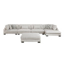  Manufacturer Color_Beige -- Tinley 9555BEG*5CR2ACVCOT 5 pc Modular Sectional with Chaise and Ottoman IMAGE 3