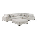  Manufacturer Color_Beige -- Tinley 9555BEG*53CRACOT 5 pc Modular Sectional with Ottoman IMAGE 1